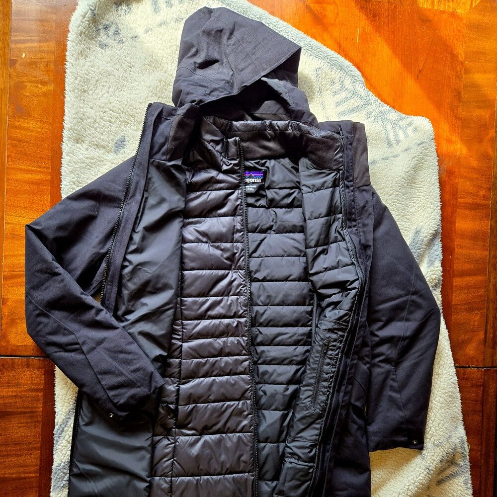 Women's  Black Patagonia Tres 3 in 1 Parka - Medium